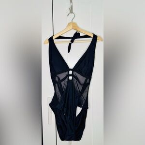 NWT Cupshe Black Mesh Swimsuit